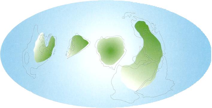 Paleogeografia del periodo