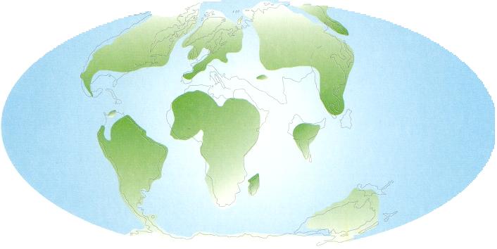 Paleogeografia del periodo