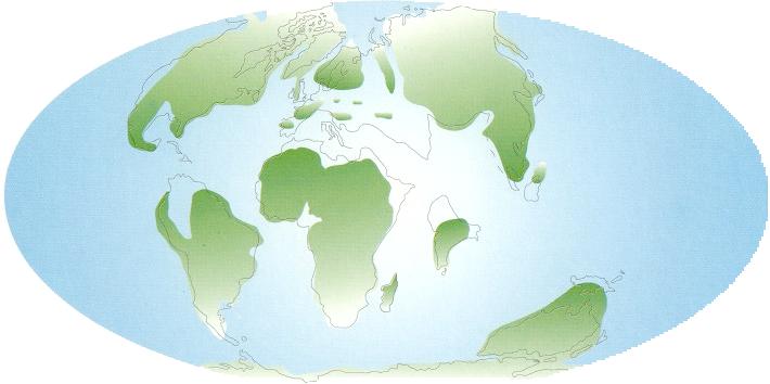 Paleogeografia del periodo