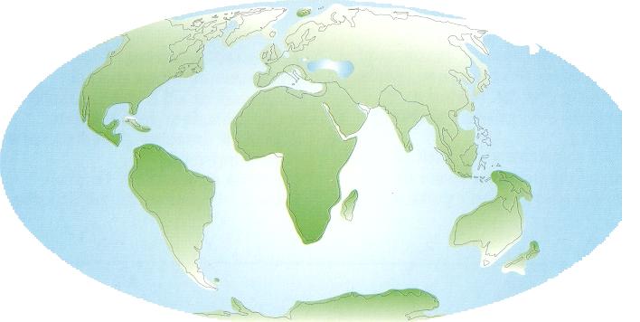 Paleogeografia del periodo