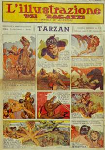 L'illustrazione dei ragazzi 2 agosto 1945 - Tarzan e allosauro