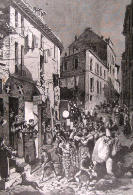 Una via di Roma durante il carnevale (1879)